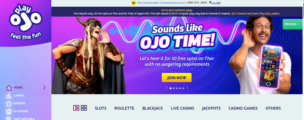 PlayOJO welcome bonus